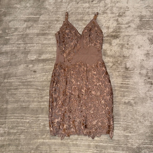 Windsor Brown Party Mini Dress - Picture 1 of 2
